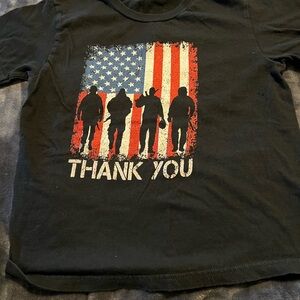Kids' Black Thank You Graphic T-Shirt
